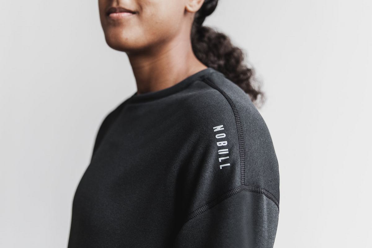 Nobull Performance Crew Women's Sweatshirts Black | Australia (GI8036)